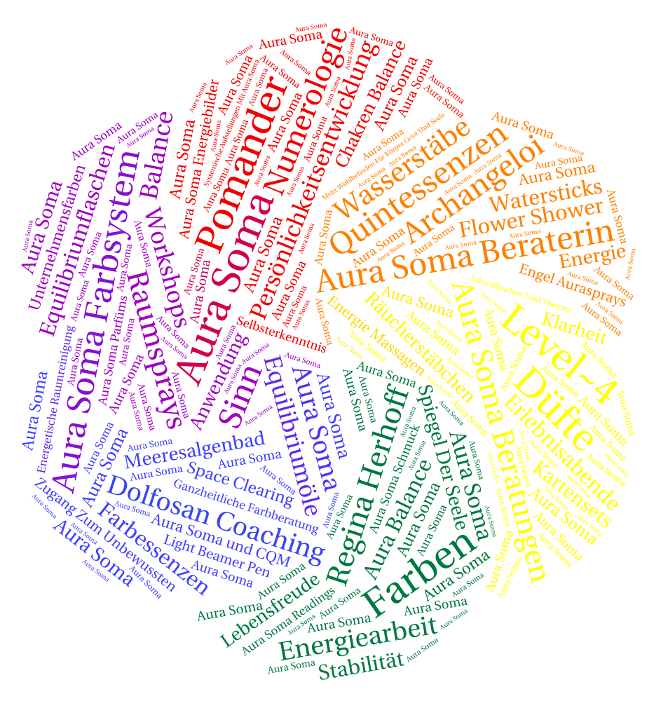 Aura-Soma Farbsystem Wortwolke