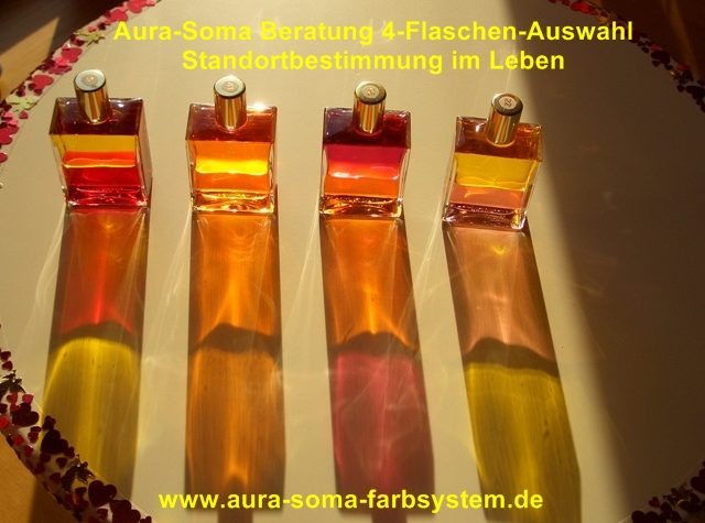 Aura- Soma vier Flaschen Auswahl