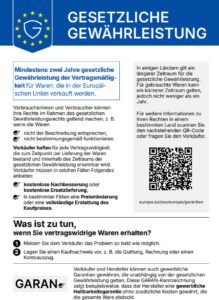 Gew&auml;hrleistungslabel